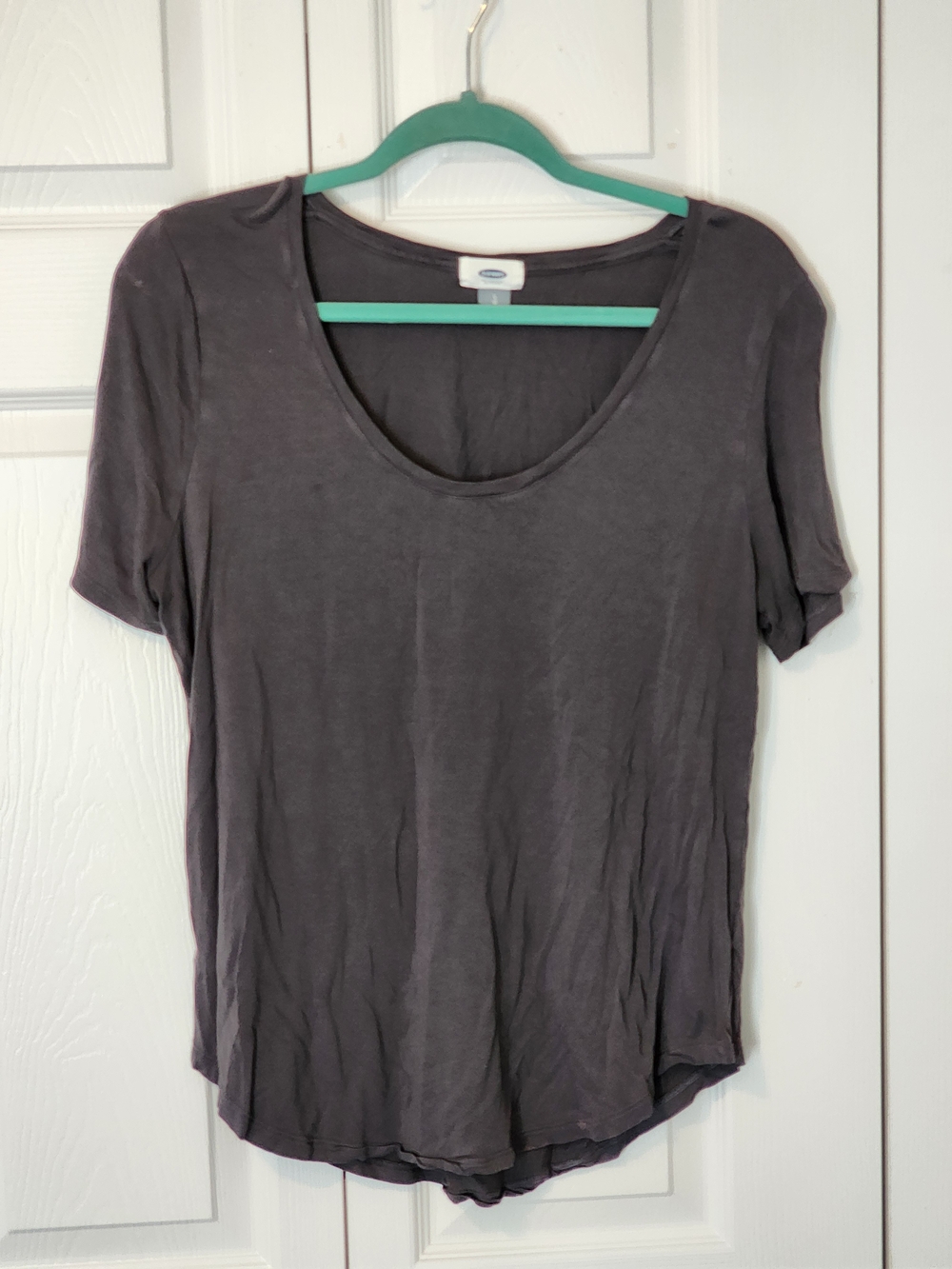 OLD NAVY Charcoal Gray Scoop Neck Short Sleeve Tee Size Large - Picture 3 of 6